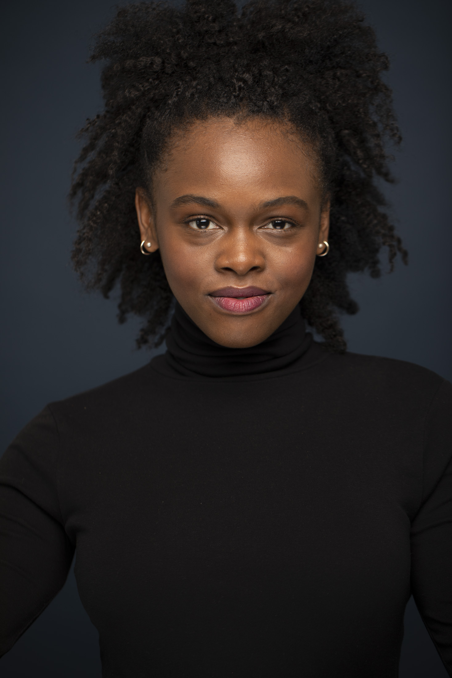 black shirt headshot